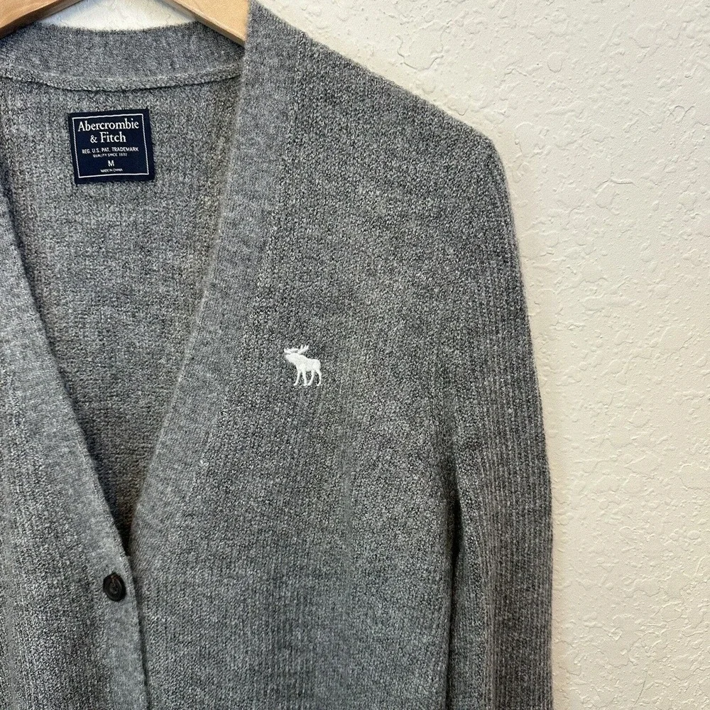 Abercrombie & Fitch A&F Womens Acrylic Knit Button Front Sweater Cardigan Medium